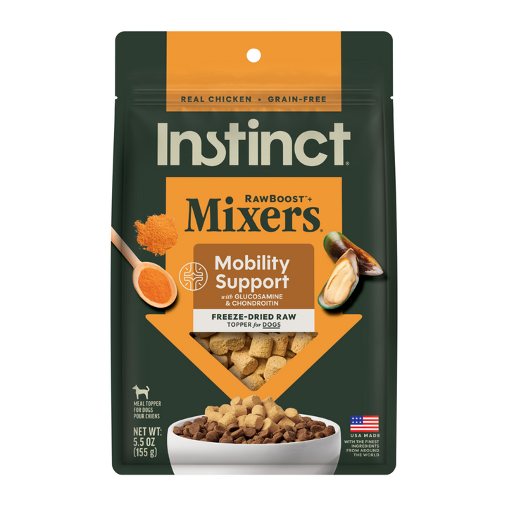 Instinct Grain Free Freeze Dried Raw Boost Mixers Mobility Support Recipe Dog Food Topper