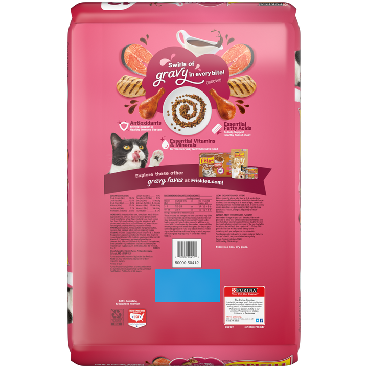 Friskies Gravy Swirlers Chicken and Salmon Dry Cat Food