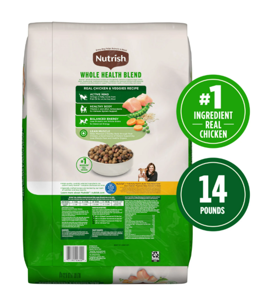 Rachael Ray Nutrish Natural Chicken & Veggies Recipe Dry Dog Food