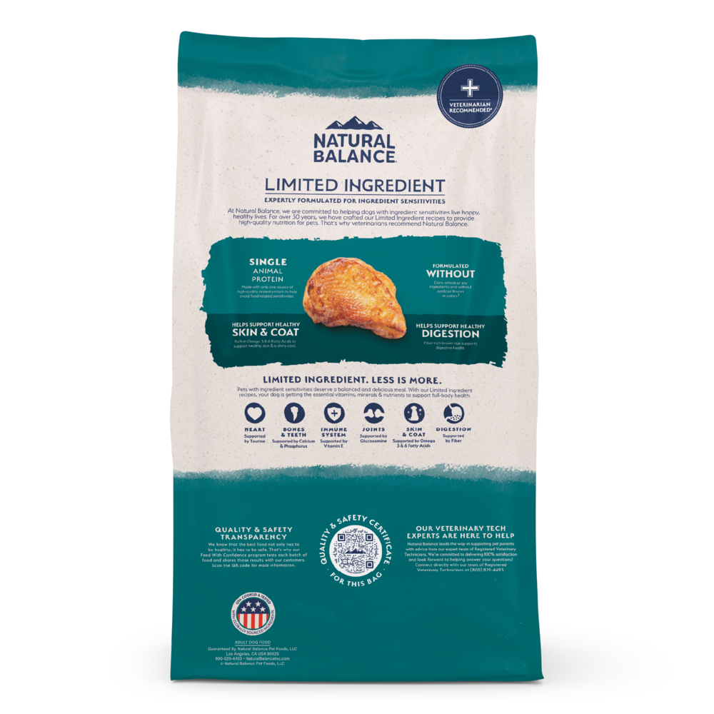 Natural Balance Limited Ingredient Dry Dog Food, Chicken & Brown Rice Recipe