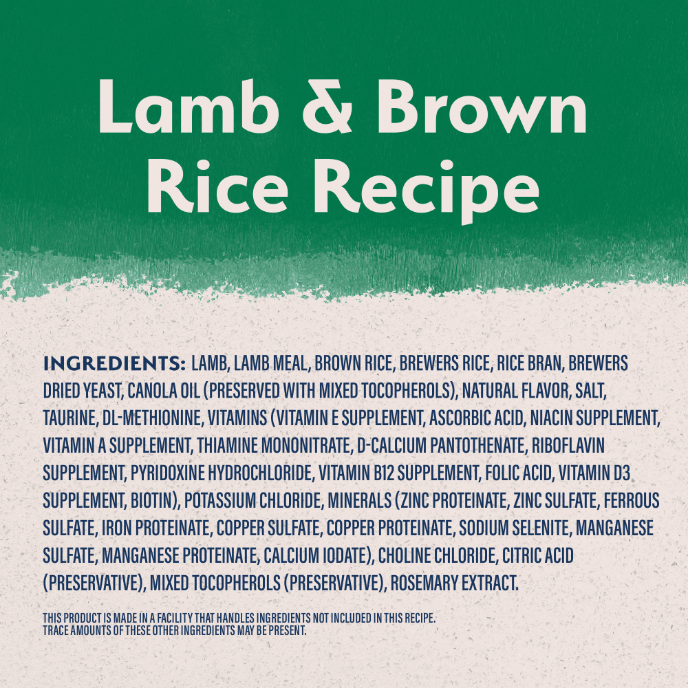 Natural Balance Limited Ingredient Dry Dog Food, Lamb & Brown Rice Recipe