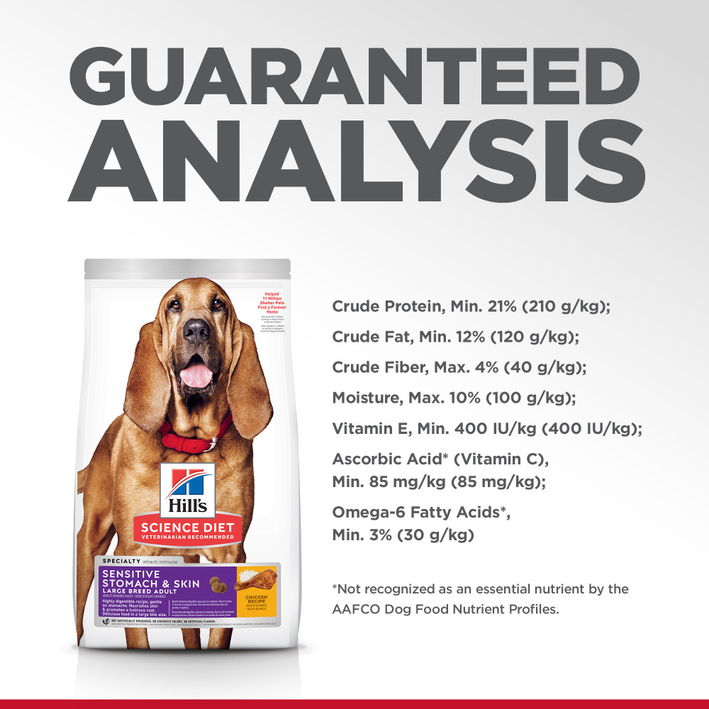 Hill's Science Diet Sensitive Stomach & Skin LG Breed Adult Chicken & Barley Recipe Dry Dog Food