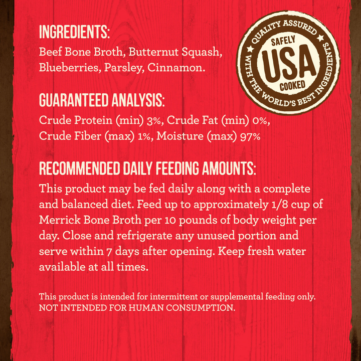 Merrick Beef Bone Broth Wet Dog Food Topper