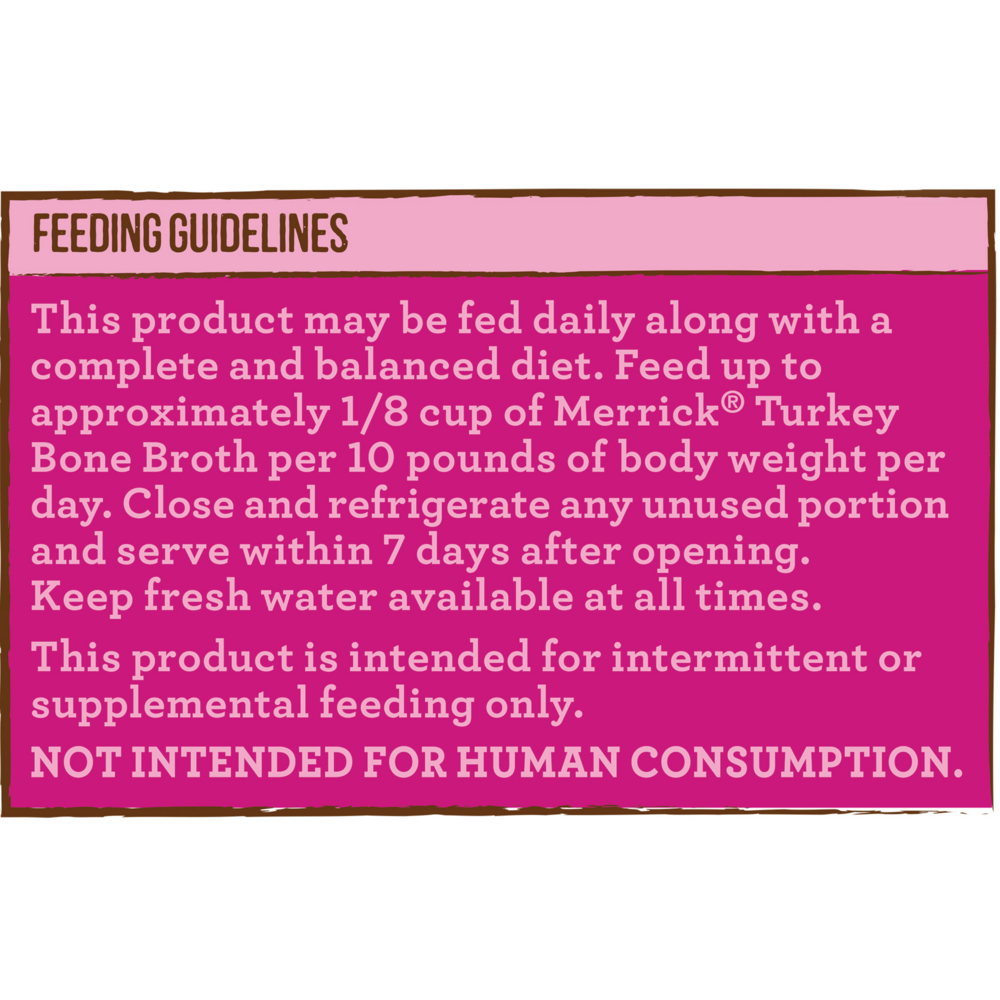 Merrick Turkey Bone Broth Wet Dog Food Topper