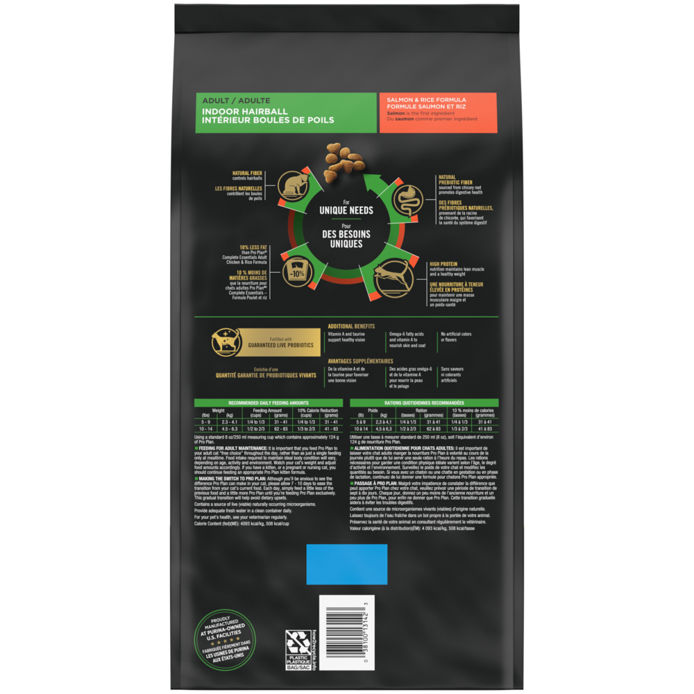 Pro Plan Hairball Management Indoor Salmon and Rice Cat Food