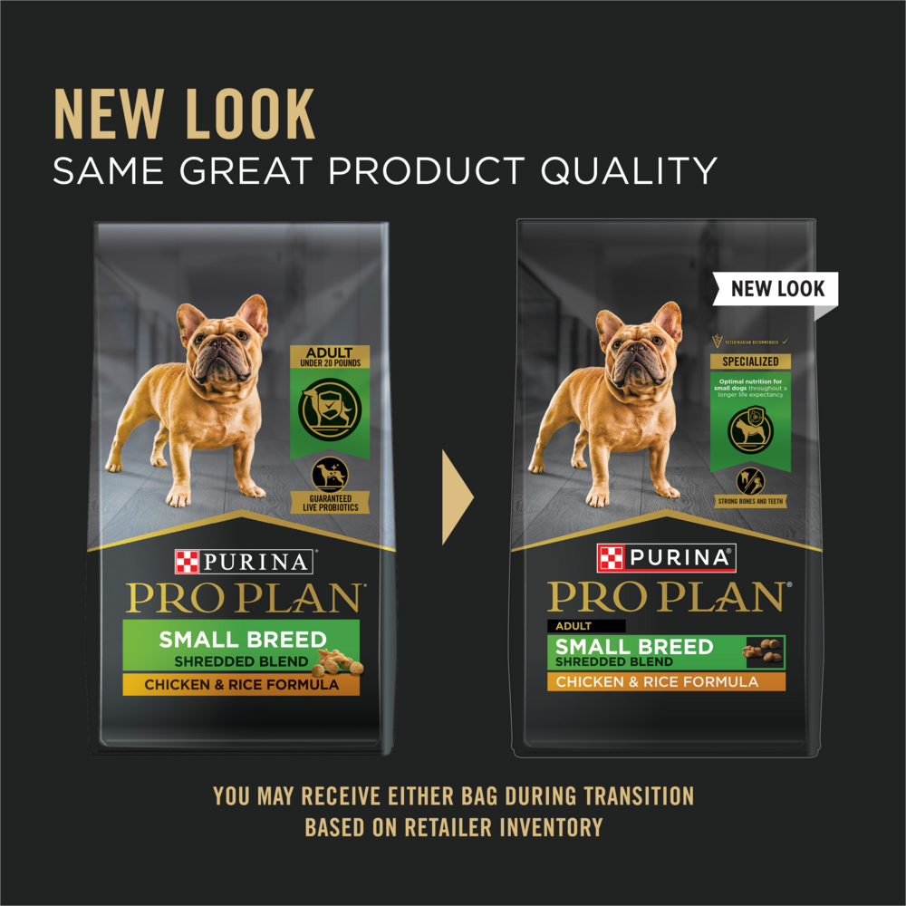 Pro Plan Adult Small Breed Shredded Blend Chicken & Rice Formula