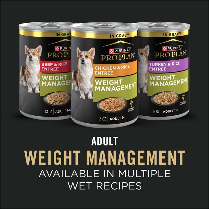 Purina Pro Plan Shredded Blend Chicken & Rice Formula With Probiotics Weight Management Dry Dog Food