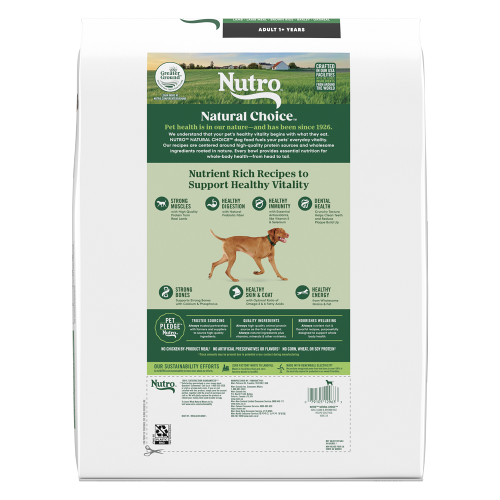 Nutro Natural Choice Adult Lamb & Brown Rice Recipe Dry Dog Food