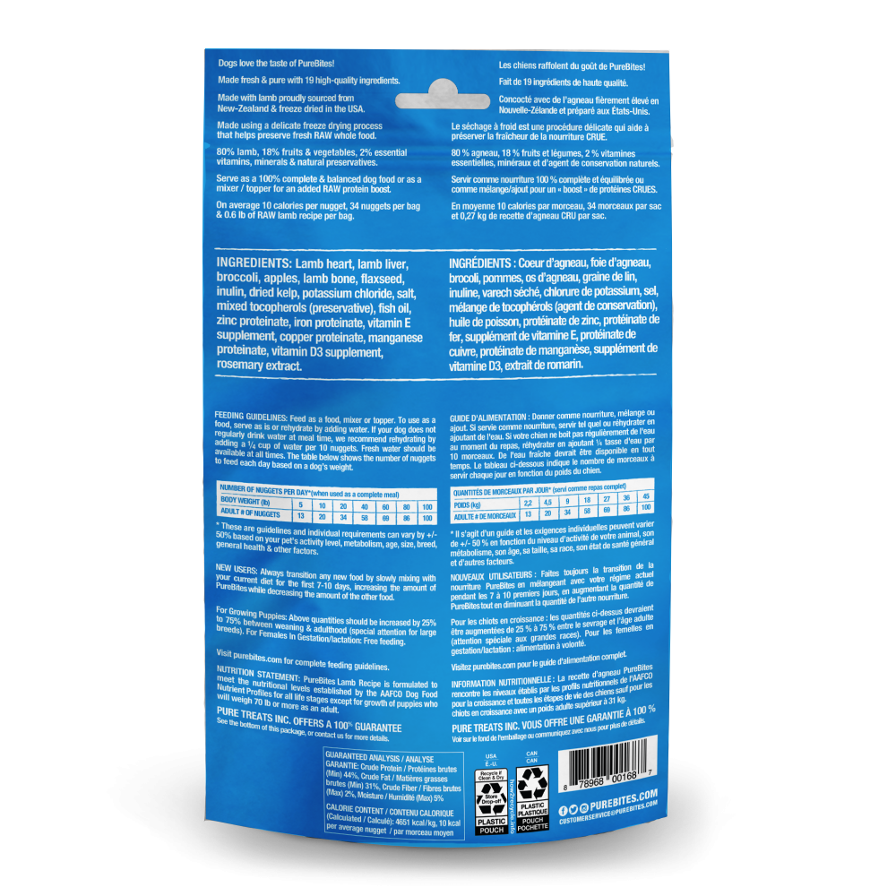 PureBites Lamb Recipe Dog Food/Topper