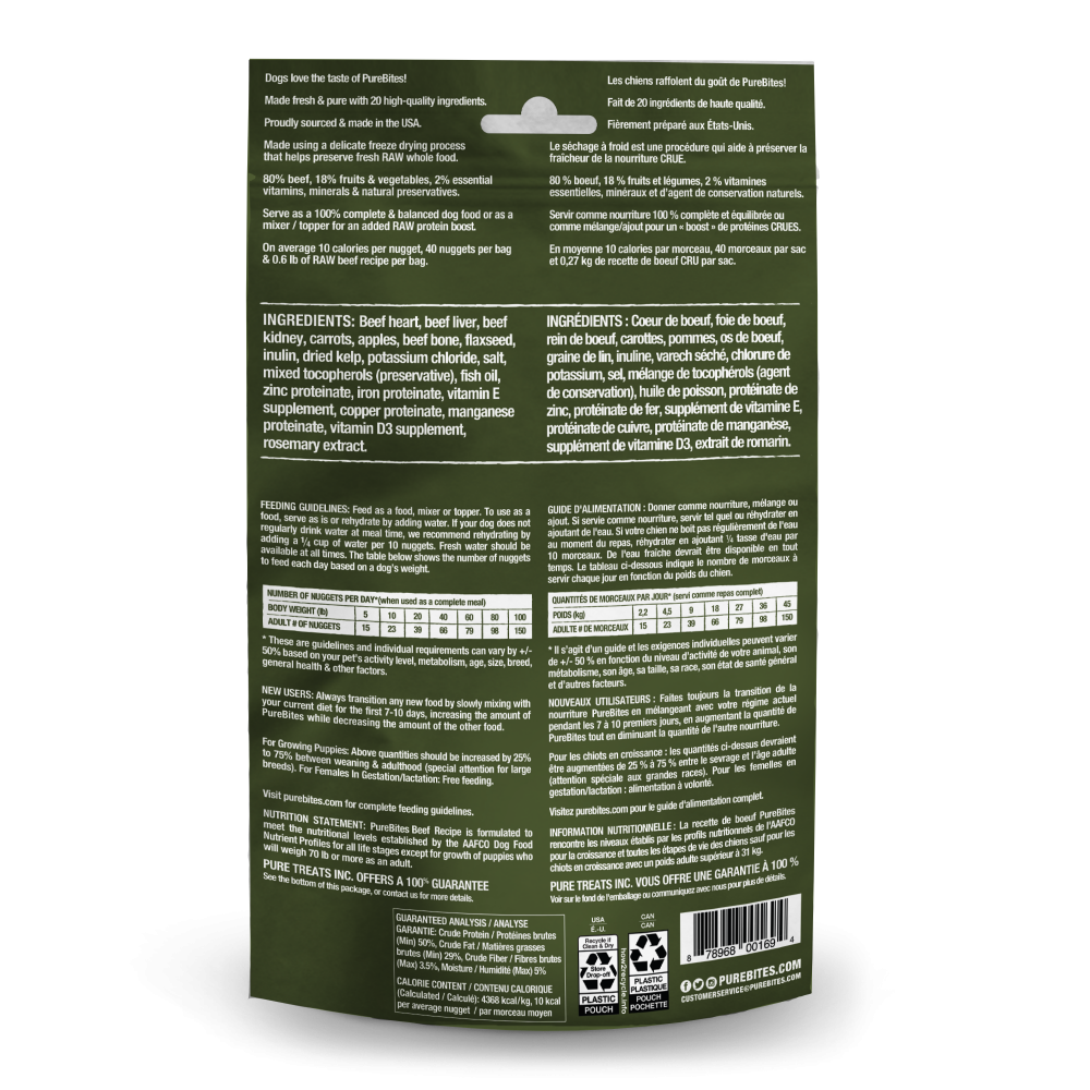 PureBites Beef Recipe Dog Food/Topper