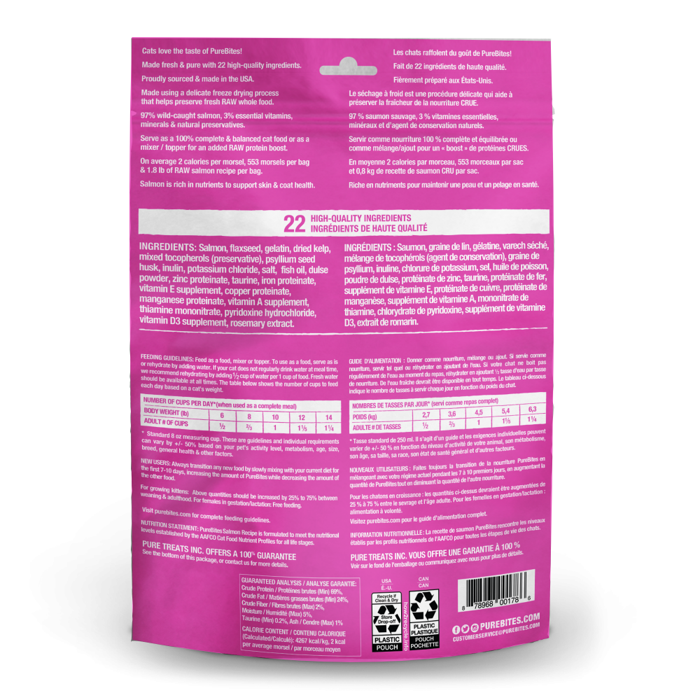 PureBites Salmon Recipe Cat Food/Topper