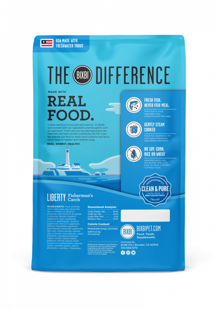 Bixbi Liberty Fisherman's Catch Kibble Dry Dog Food