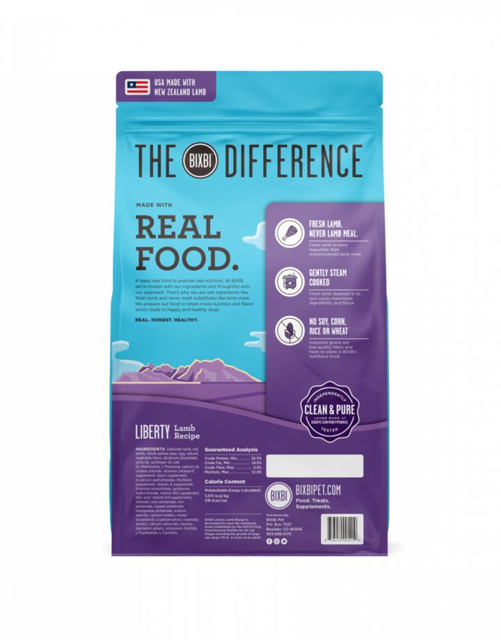 Bixbi Liberty Lamb Kibble Dog Food