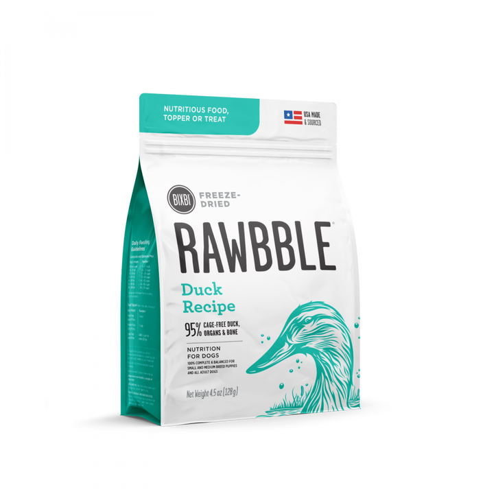 Bixbi Rawbble Freeze Dried Duck Dog Food