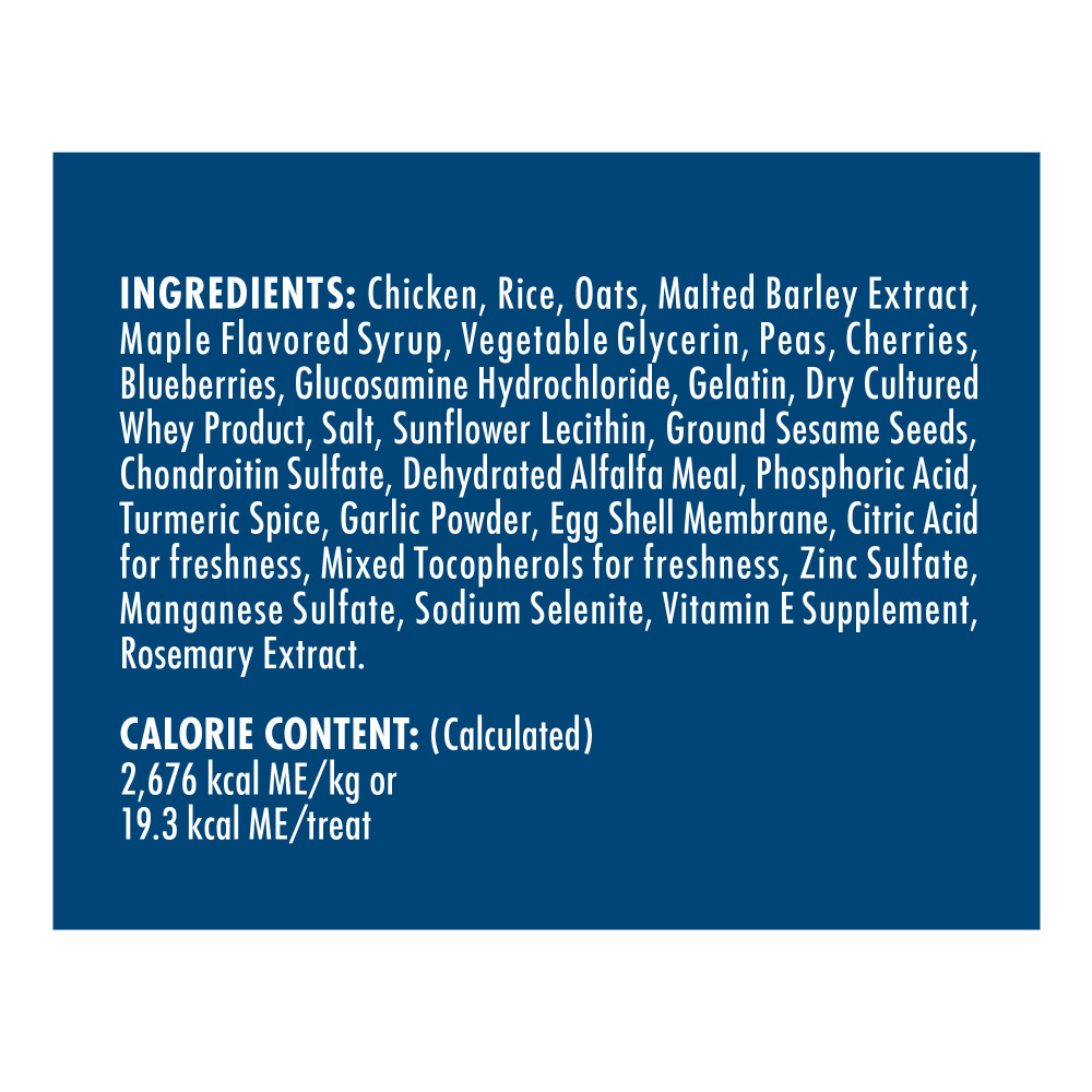 Zukes Hip Action Peanut Butter and Oats Dog Treats Glucosamine and  Chondroitin