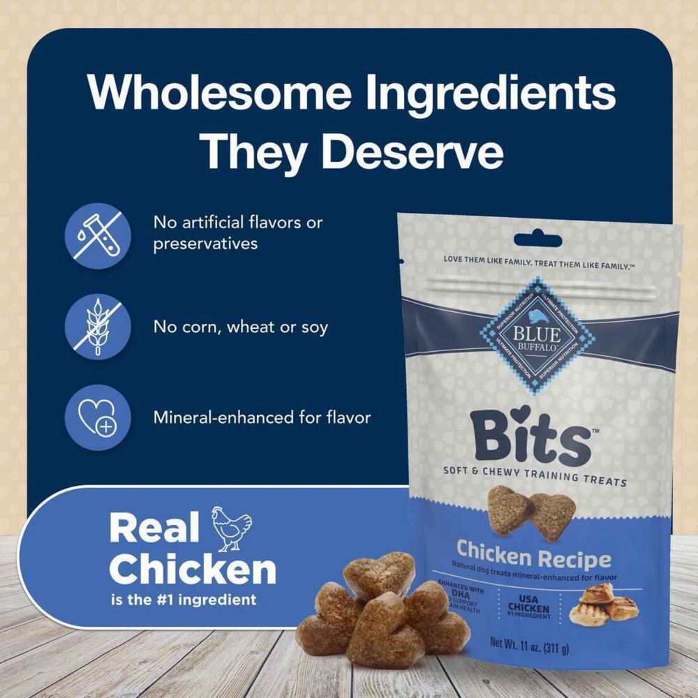 Blue Buffalo Bits Tasty Chicken Natural Soft-Moist Training Treats