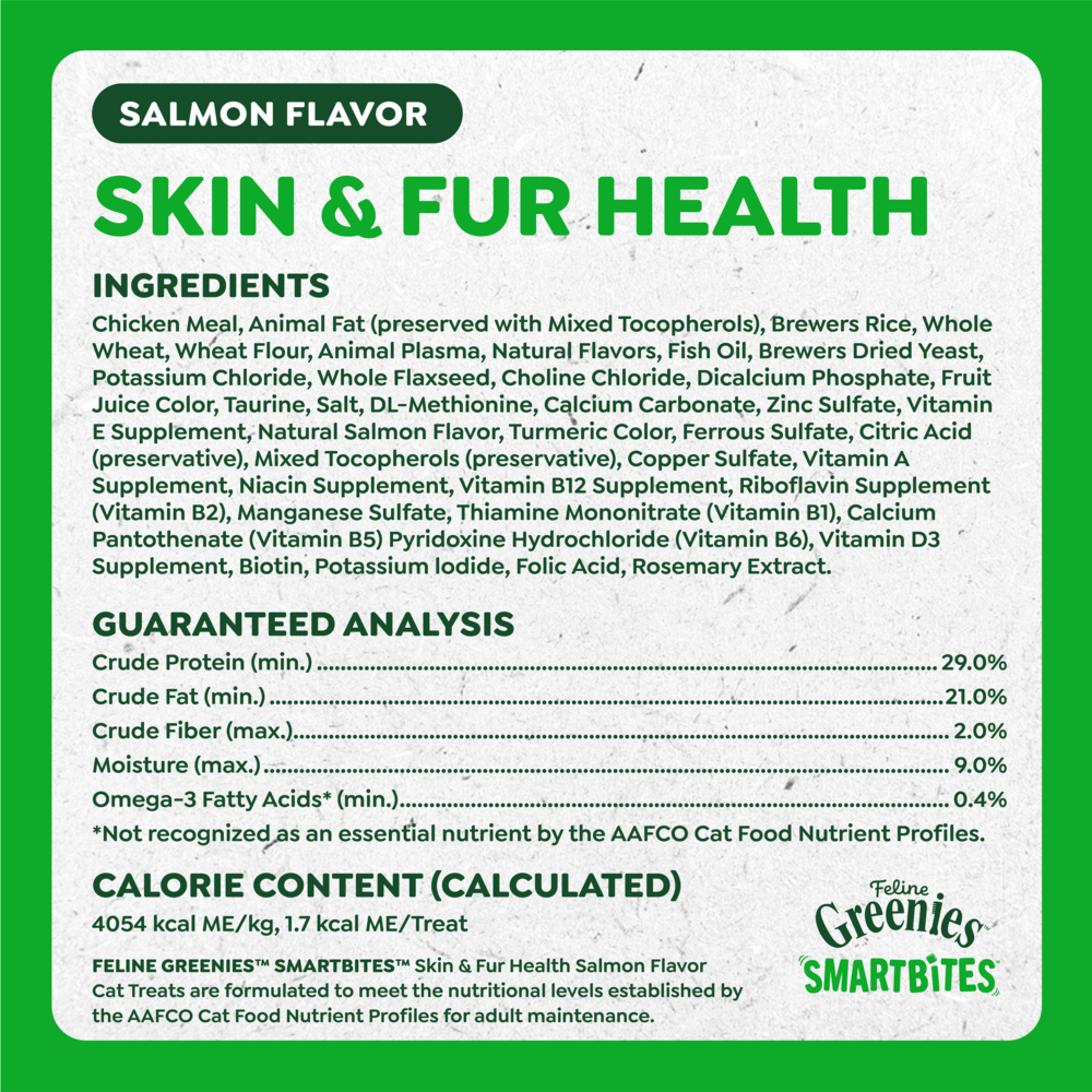 Greenies Smartbites Skin and Fur Salmon Cat Treats