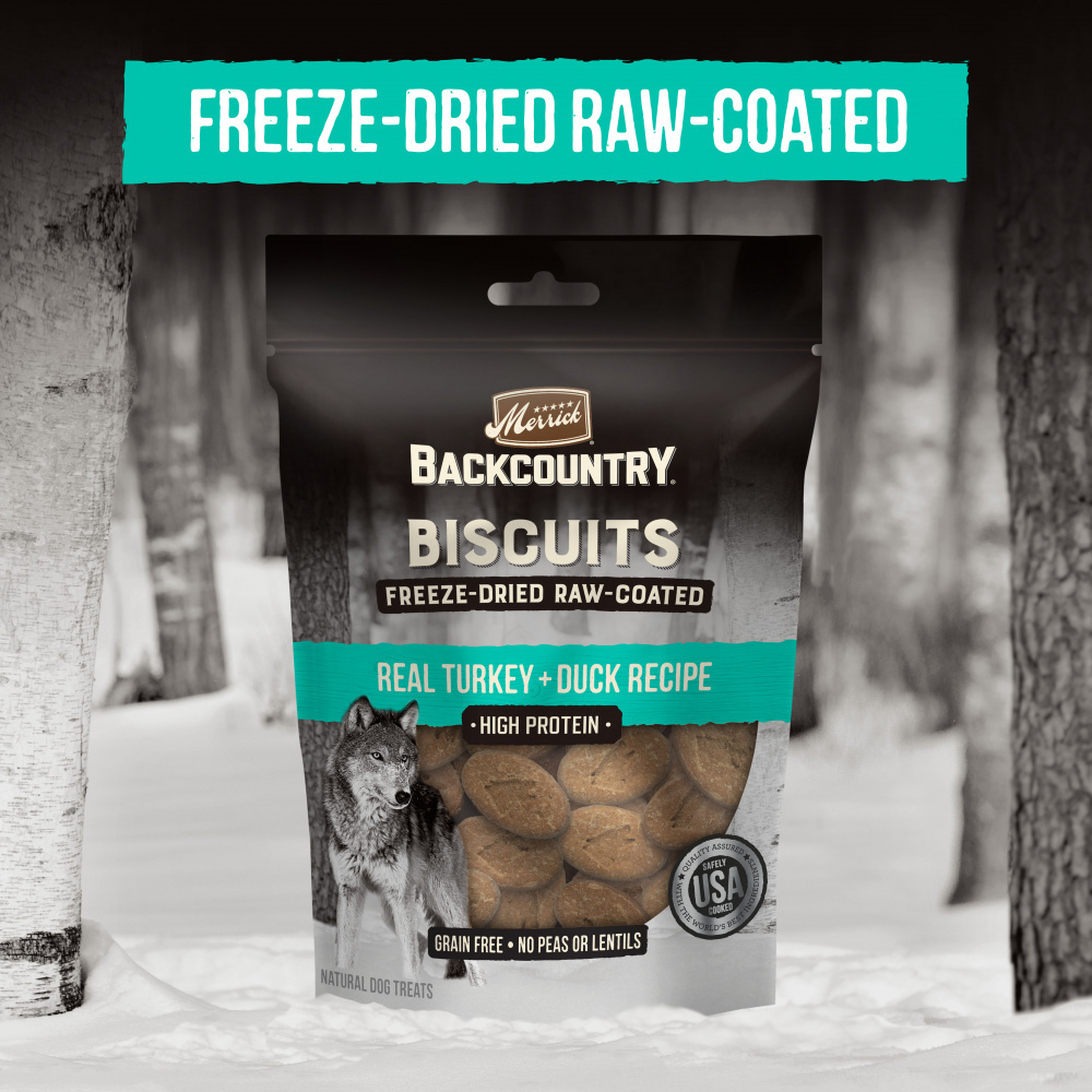 Merrick Backcountry Raw Coated Turkey and Duck Freeze Dried Dog Treats