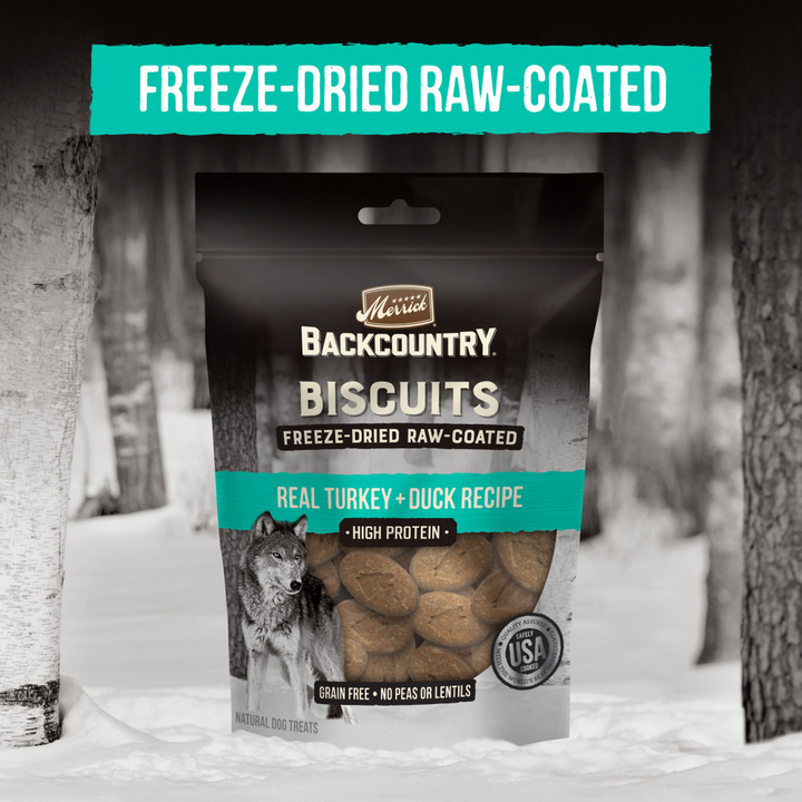 Merrick Backcountry Raw Coated Turkey and Duck Freeze Dried Dog Treats