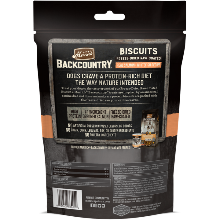 Merrick Backcountry Raw Coated Salmon and Whitefish Freeze Dried Dog Treats