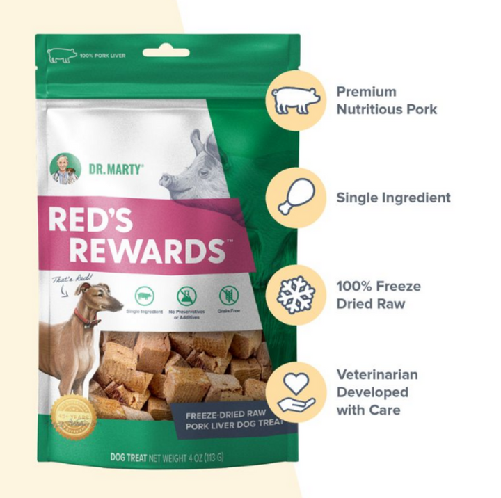 Dr. Marty Reds Rewards Pork Liver Dog Treat