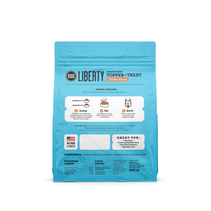 Bixbi Liberty Chicken Freeze Dried Topper & Treat