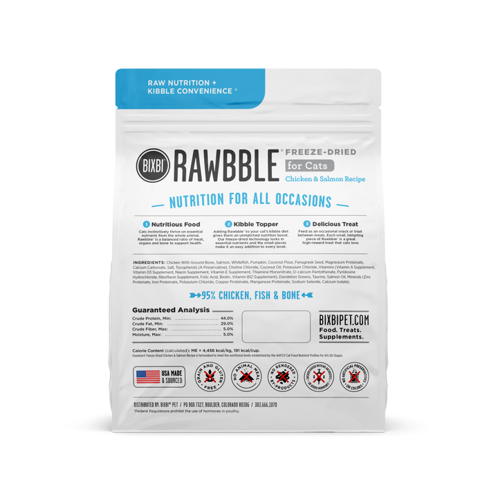 Bixbi Rawbble Chicken/Salmon Freeze Dried for Cats