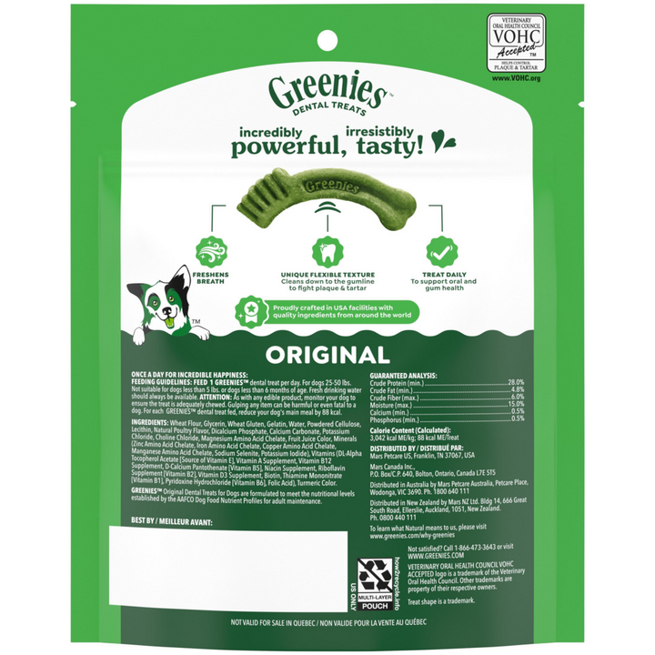 Greenies Original Dental Dog Chews Regular