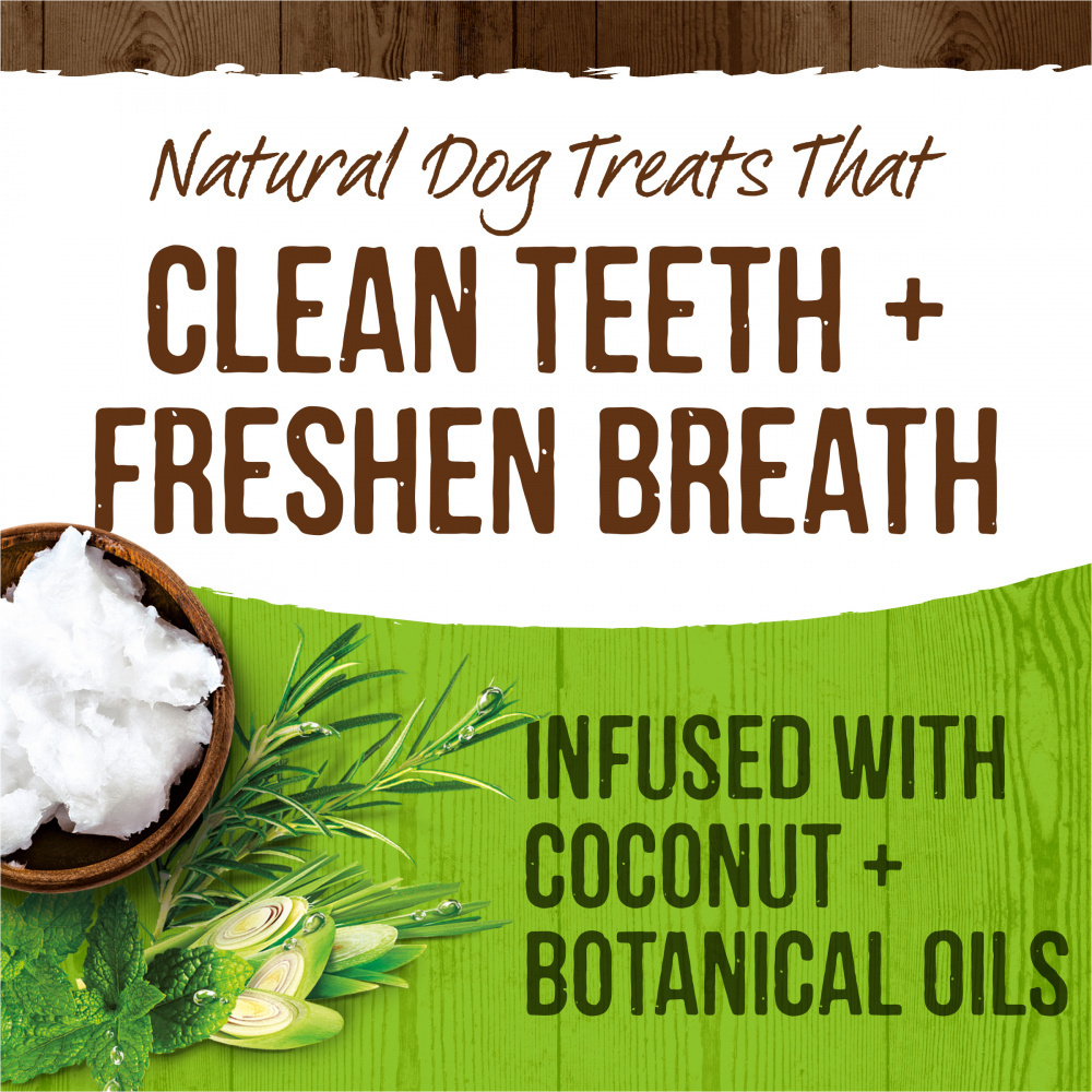 Merrick Fresh Kisses Coconut Oil and Botanics Dental Dog Chews Medium
