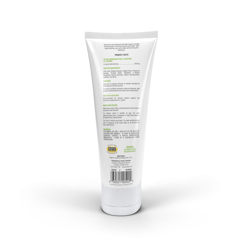 Tomlyn Immune Support L-Lysine Maple Flavor Gel for Cats