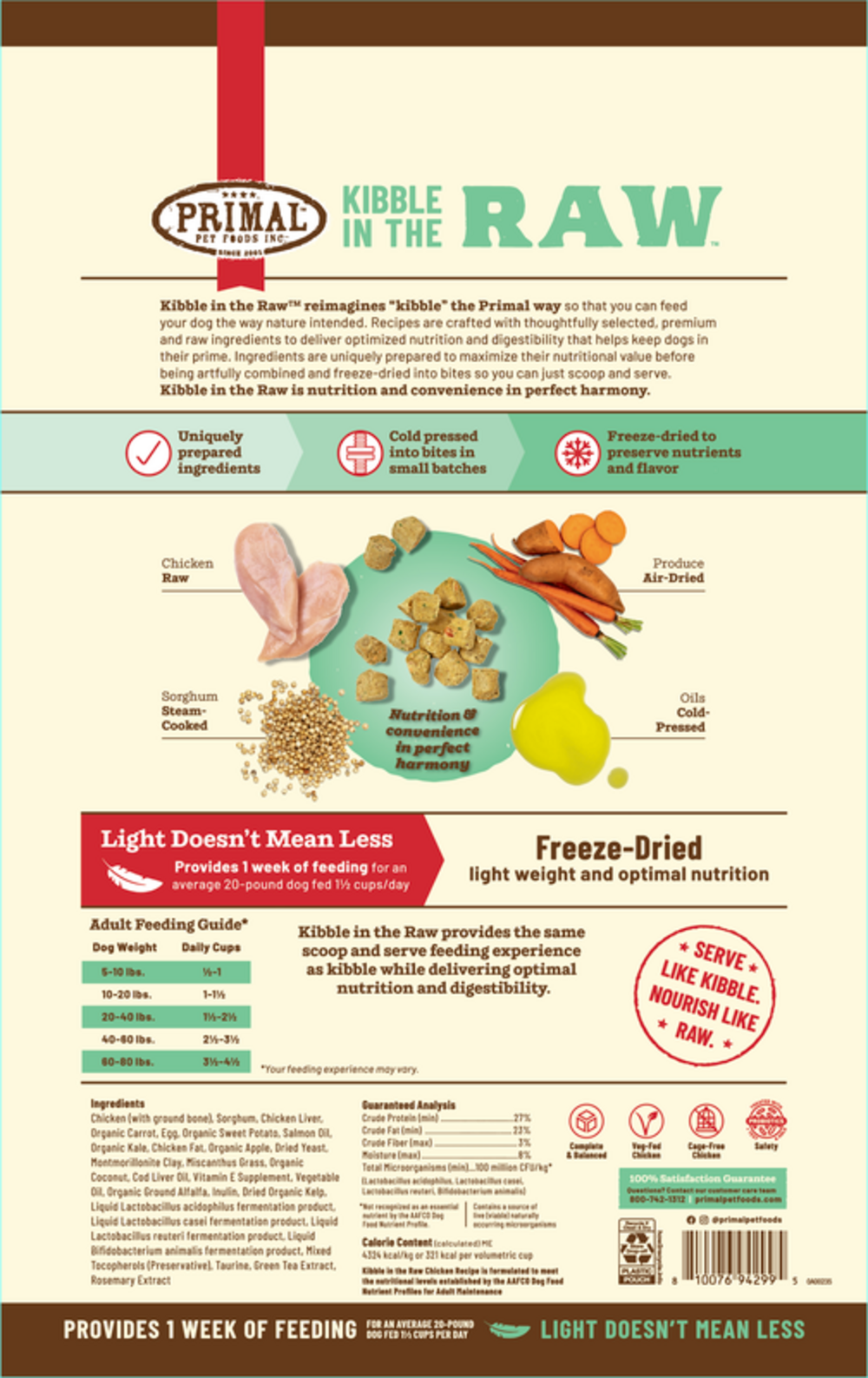 Primal Canine Chicken Recipe Kibble in the Raw