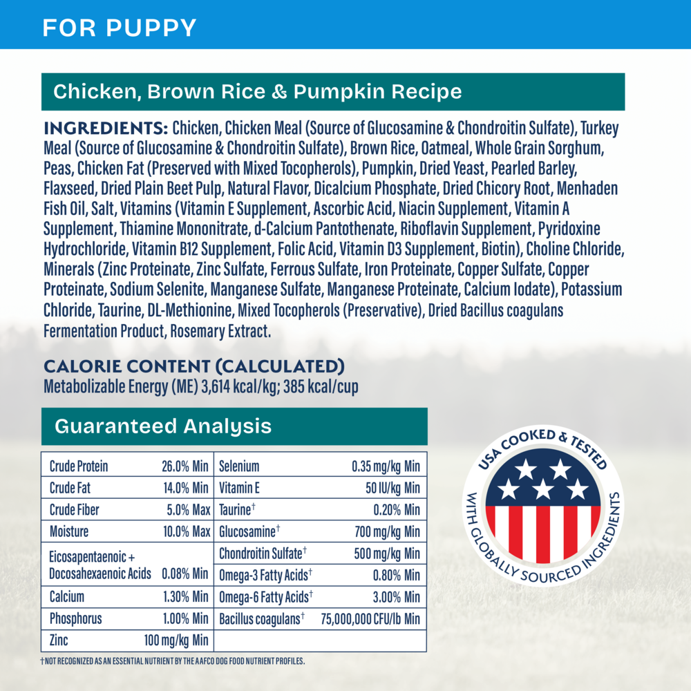Natural Balance Health Protection Puppy Dry Dog Food, Chicken, Brown Rice & Pumpkin Recipe