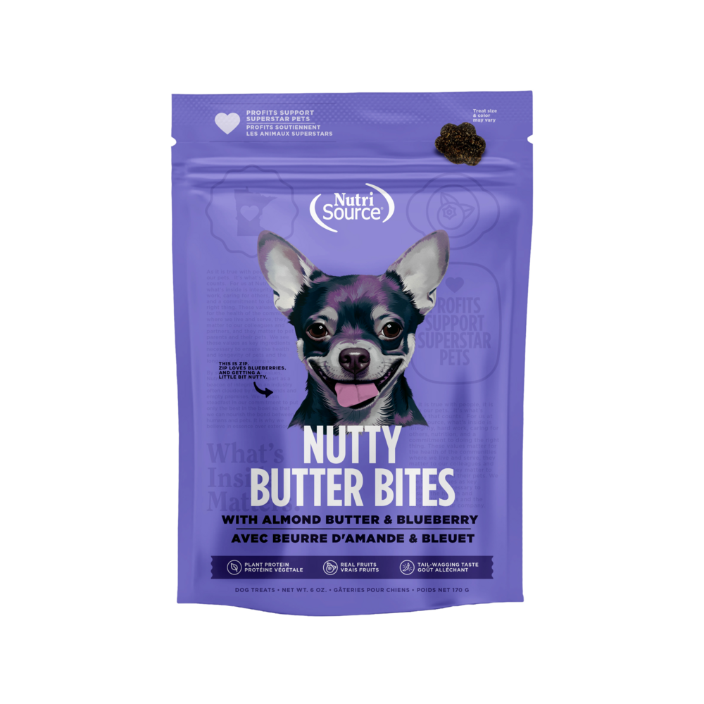 NutriSource Blueberry Almond Butter Nutty Butter Dog Bites
