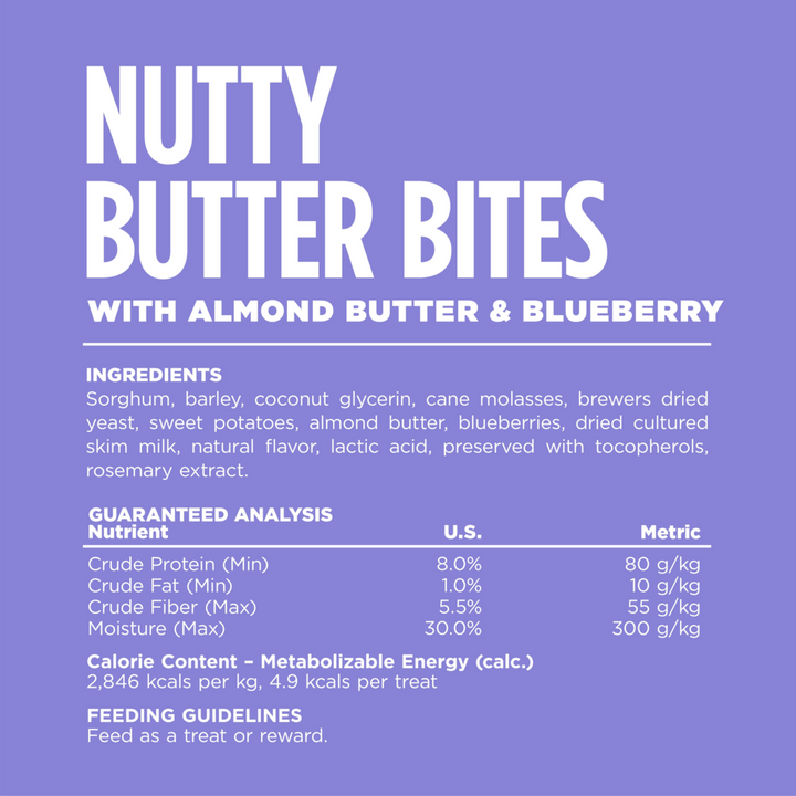 NutriSource Blueberry Almond Butter Nutty Butter Dog Bites