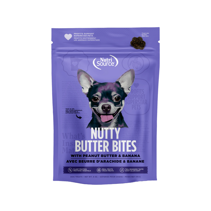 NutriSource Banana Peanut Butter Nutty Butter Dog Bites