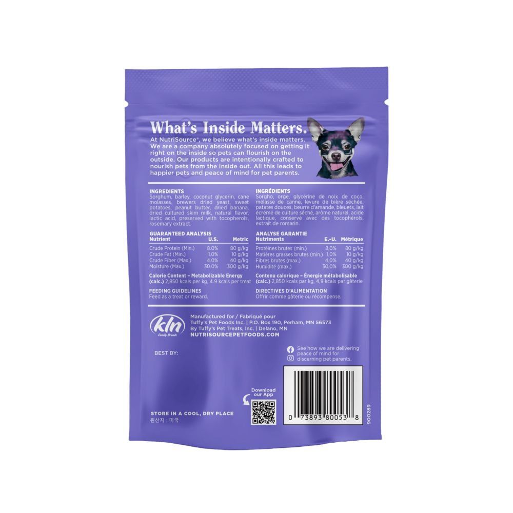 NutriSource Banana Peanut Butter Nutty Butter Dog Bites