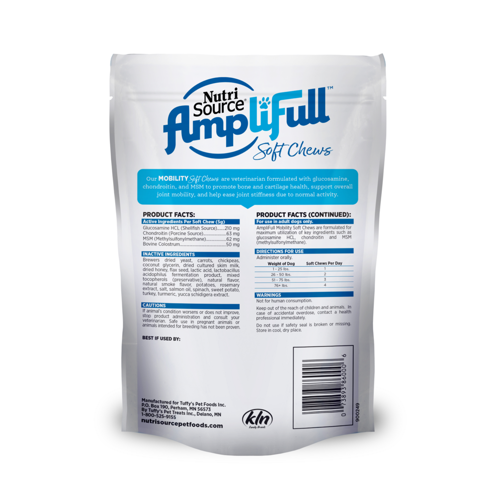 NutriSource AmpliFull Mobility Dog Soft Chew Supplement