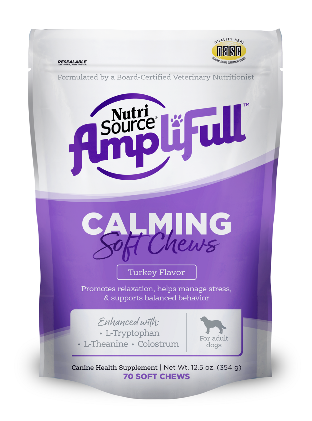 NutriSource AmpliFull Calming Dog Soft Chew Supplement