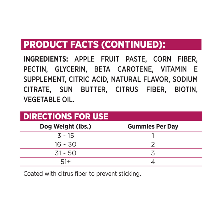NutriSource AmpliFull Immunity + Skin, Coat, Nails Dog Gummy Supplement