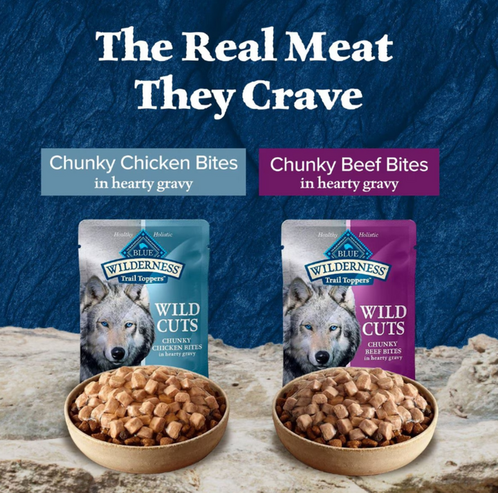 Blue Buffalo Wilderness Trail Toppers Wild Cuts Wet Dog Food Variety Pack