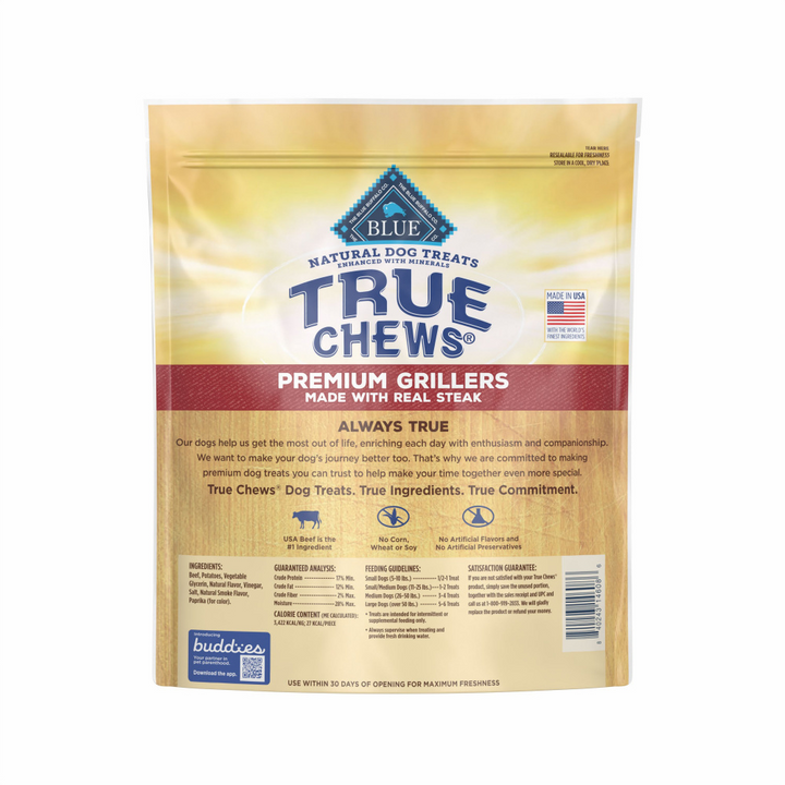 Blue Buffalo True Chews Steak Grillers Dog Treat