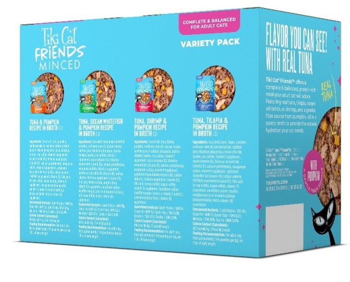 Tiki Cat Friends Variety Pack Cat Food Pouches