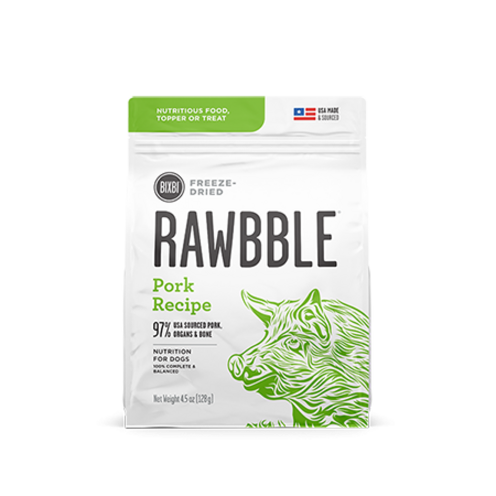 Bixbi Rawbble Freeze Dried Pork Dog Food