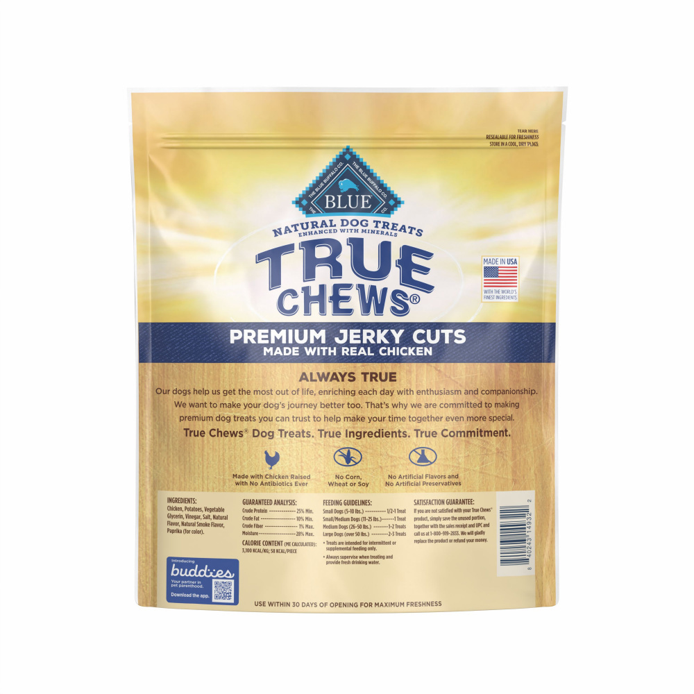 Blue Buffalo True Chew Chicken Jerky Dog Treats